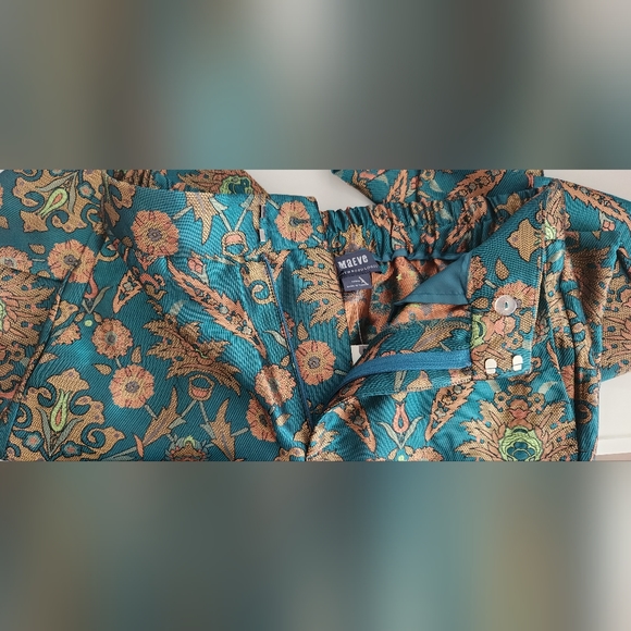 BNWT Anthropologie Maeve Jacquard Pants, Size XS - Picture 4 of 9